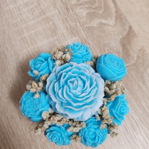 Virágcsokor gyertya pohárban, Otthon & Életmód, Gyertya, illat, aroma, Gyertya, , MESKA