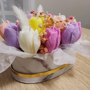 Tulipánbox gyertyából - otthon & életmód - gyertya, illat, aroma - gyertya - Meska.hu