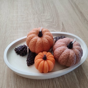 Tökös gyerta tál - otthon & életmód - gyertya, illat, aroma - gyertya - Meska.hu