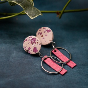 Pasztell-pink fülbevaló - Meska.hu