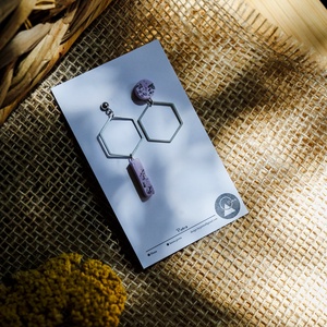 Purple hexagon - ékszer - fülbevaló - lógó fülbevaló - Meska.hu Purple hexagon - ékszer - fülbevaló - lógó fülbevaló - Meska.hu