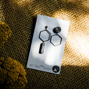 Grey hexagon - Meska.hu Grey hexagon - Meska.hu