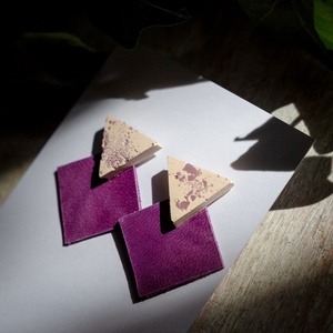 Purple triangle - ékszer - fülbevaló - lógó fülbevaló - Meska.hu Purple triangle - ékszer - fülbevaló - lógó fülbevaló - Meska.hu