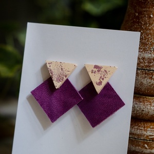 Purple triangle - ékszer - fülbevaló - lógó fülbevaló - Meska.hu Purple triangle - ékszer - fülbevaló - lógó fülbevaló - Meska.hu