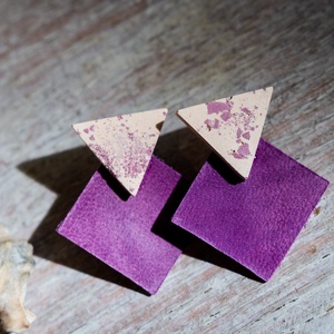 Purple triangle - ékszer - fülbevaló - lógó fülbevaló - Meska.hu Purple triangle - ékszer - fülbevaló - lógó fülbevaló - Meska.hu