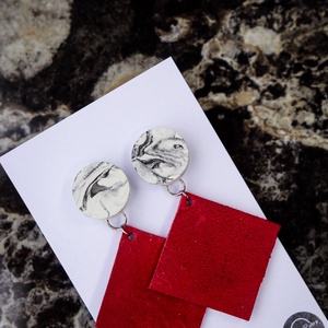 Big red marble - ékszer - fülbevaló - lógó fülbevaló - Meska.hu Big red marble - ékszer - fülbevaló - lógó fülbevaló - Meska.hu