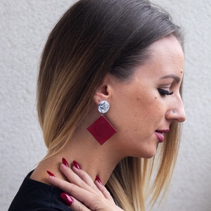 Big red marble - ékszer - fülbevaló - lógó fülbevaló - Meska.hu Big red marble - ékszer - fülbevaló - lógó fülbevaló - Meska.hu