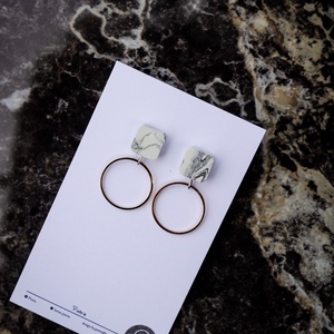 Gold marble - ékszer - fülbevaló - lógó fülbevaló - Meska.hu Gold marble - ékszer - fülbevaló - lógó fülbevaló - Meska.hu