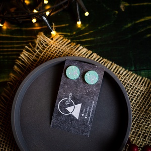 Türkiz és rózsaszín  - színes beton fülbevaló - ékszer - fülbevaló - pötty fülbevaló - Meska.hu Türkiz és rózsaszín  - színes beton fülbevaló - ékszer - fülbevaló - pötty fülbevaló - Meska.hu