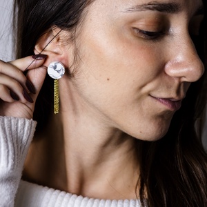 Marble 6117 - ékszer - fülbevaló - lógó fülbevaló - Meska.hu