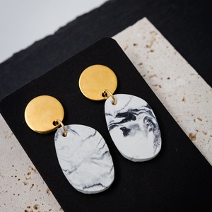 Marble 8 - ékszer - fülbevaló - lógó fülbevaló - Meska.hu