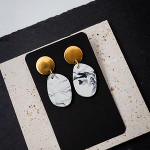 Marble 8 - ékszer - fülbevaló - lógó fülbevaló - Meska.hu