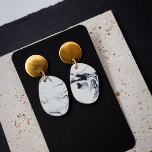 Marble 8 - ékszer - fülbevaló - lógó fülbevaló - Meska.hu