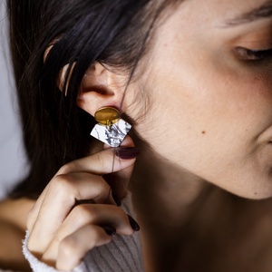 Marble 11 - ékszer - fülbevaló - lógó fülbevaló - Meska.hu