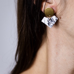 Marble 11 - ékszer - fülbevaló - lógó fülbevaló - Meska.hu