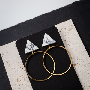 Marble 4 - ékszer - fülbevaló - lógó fülbevaló - Meska.hu