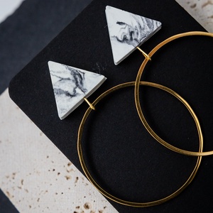 Marble 4 - ékszer - fülbevaló - lógó fülbevaló - Meska.hu