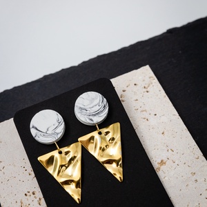 Marble 10 - ékszer - fülbevaló - lógó fülbevaló - Meska.hu