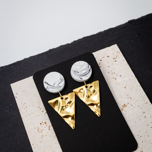 Marble 10 - ékszer - fülbevaló - lógó fülbevaló - Meska.hu