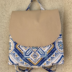 Nyári görög mintás hátizsák - táska & tok - hátizsák - hátizsák - Meska.hu