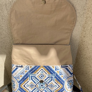 Nyári görög mintás hátizsák - táska & tok - hátizsák - hátizsák - Meska.hu