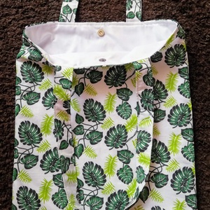 Pálmaleveles bevásárló szatyor  - táska & tok - bevásárlás & shopper táska - shopper, textiltáska, szatyor - Meska.hu