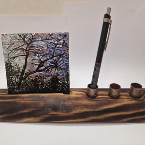 Asztali tolltartó tűzzomác képpel - otthon & életmód - tárolás & rendszerezés - íróasztali tároló - Meska.hu