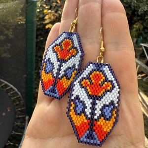 Gyöngyös fülbevalók, Ékszer, Karkötő, Gyöngyös karkötő, Gyöngyfűzés, gyöngyhímzés, MESKA