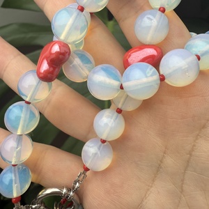 Természetes kőből és gyöngyökből készült nyaklánc - ékszer - nyaklánc - gyöngyös nyaklánc - Meska.hu