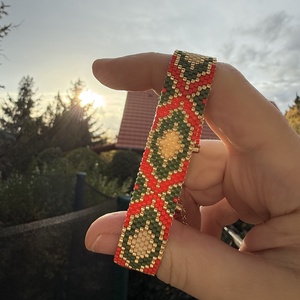 Gyöngyös karkötő, Ékszer, Karkötő, Gyöngyös karkötő, Gyöngyfűzés, gyöngyhímzés, MESKA