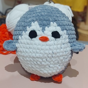 Horgolt pingvin - játék & sport - plüssállat & játékfigura - pingvin - Meska.hu