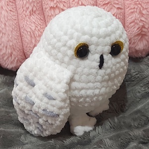 Horgolt Hóbagoly - játék & sport - plüssállat & játékfigura - bagoly - Meska.hu
