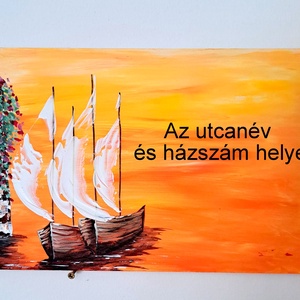 Utca tábla-egyedi, Otthon & Életmód, Ház & Kert, Házszám, Festészet, MESKA
