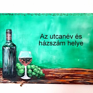 Utca tábla-egyedi, Otthon & Életmód, Ház & Kert, Házszám, Festészet, MESKA