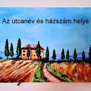 Utca tábla-egyedi, Otthon & Életmód, Ház & Kert, Házszám, Festészet, MESKA