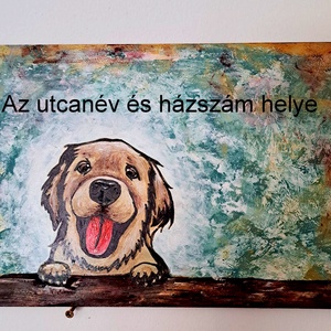 Utca tábla-egyedi, Otthon & Életmód, Ház & Kert, Házszám, Festészet, MESKA