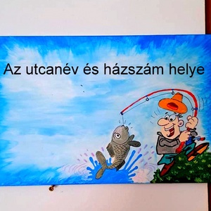 Utca tábla-egyedi, Otthon & Életmód, Ház & Kert, Házszám, Festészet, MESKA