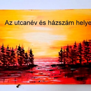 Utca tábla-egyedi, Otthon & Életmód, Ház & Kert, Házszám, Festészet, MESKA