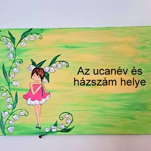Utca tábla-egyedi, Otthon & Életmód, Ház & Kert, Házszám, Festészet, MESKA
