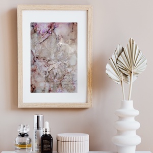 Beige Alcohol ink art, Művészet, Festmény, Festmény vegyes technika, Festészet, MESKA