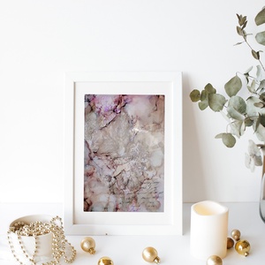 Beige Alcohol ink art - művészet - festmény - festmény vegyes technika - Meska.hu