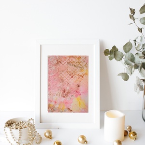 Rózsaszín Alcohol ink art - művészet - festmény - festmény vegyes technika - Meska.hu