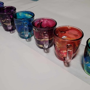 Üvegpohár alcohol inkkel festve - otthon & életmód - dekoráció - dísztárgy - Meska.hu