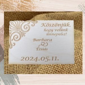 Esküvői köszönő ajándék  köszönet ajándék gravírozott ültető hűtőmágnes, Esküvő, Emlék & Ajándék, Köszönőajándék, Gravírozás, pirográfia, MESKA