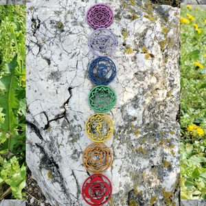 7 csakra spirituális meditáció  jóga spirituális szimbólum - otthon & életmód - dekoráció - dísztárgy - Meska.hu