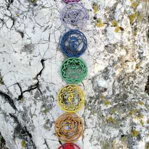 7 csakra spirituális meditáció  jóga spirituális szimbólum - otthon & életmód - dekoráció - dísztárgy - Meska.hu