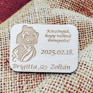 Esküvői köszönő ajándék  köszönet ajándék gravírozott ültető hűtőmágnes - esküvő - emlék & ajándék - köszönőajándék - Meska.hu