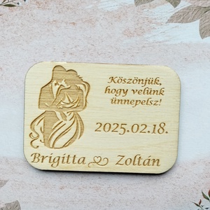 Esküvői köszönő ajándék  köszönet ajándék gravírozott ültető hűtőmágnes - esküvő - emlék & ajándék - köszönőajándék - Meska.hu