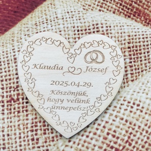 Esküvői köszönő ajándék  köszönet ajándék gravírozott ültető hűtőmágnes - esküvő - emlék & ajándék - köszönőajándék - Meska.hu