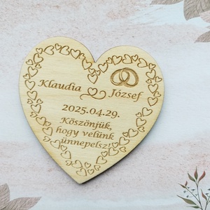 Esküvői köszönő ajándék  köszönet ajándék gravírozott ültető hűtőmágnes - esküvő - emlék & ajándék - köszönőajándék - Meska.hu